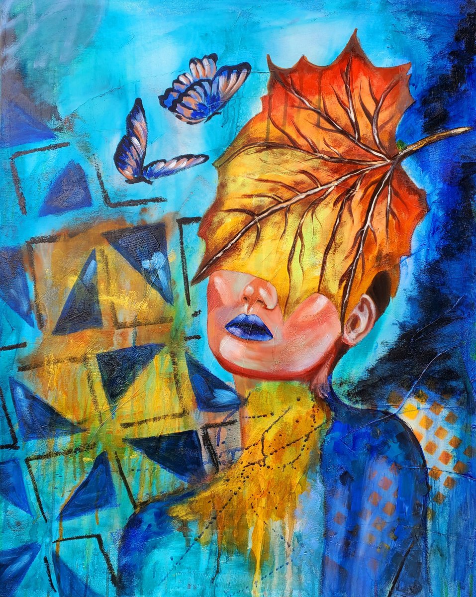 Impressionistic Portrait Oil Painting By Niyati Jiwani, 24 X 30", Power Of Healing, Original Artwork