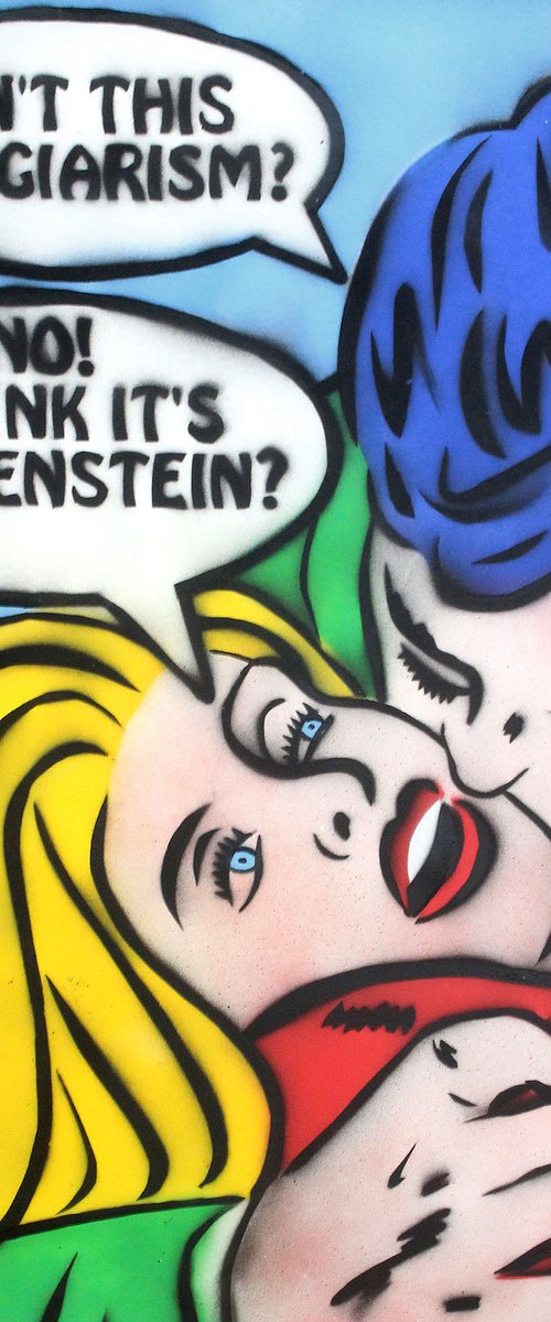 PLAGIARISM (ON A BOX CANVAS). by Juan Sly