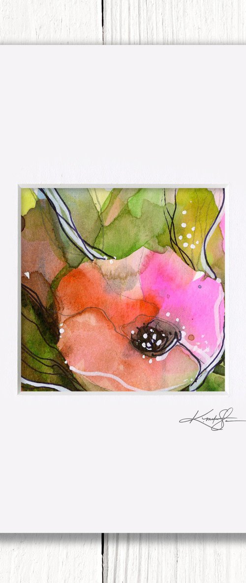 Little Dreams 41 - Small Floral Painting by Kathy Morton Stanion by Kathy Morton Stanion