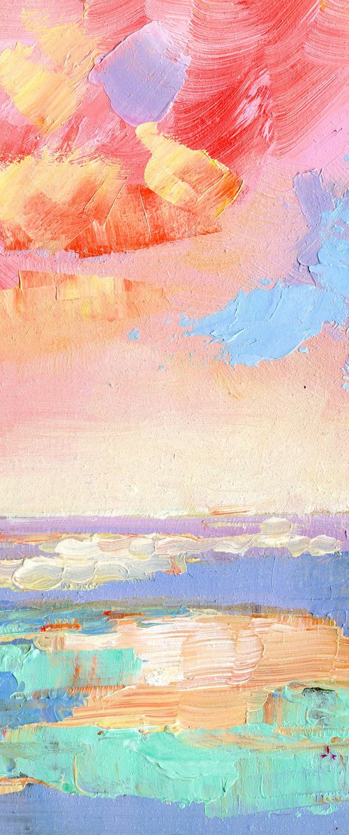 Seascape at Sunset by Mary Kemp