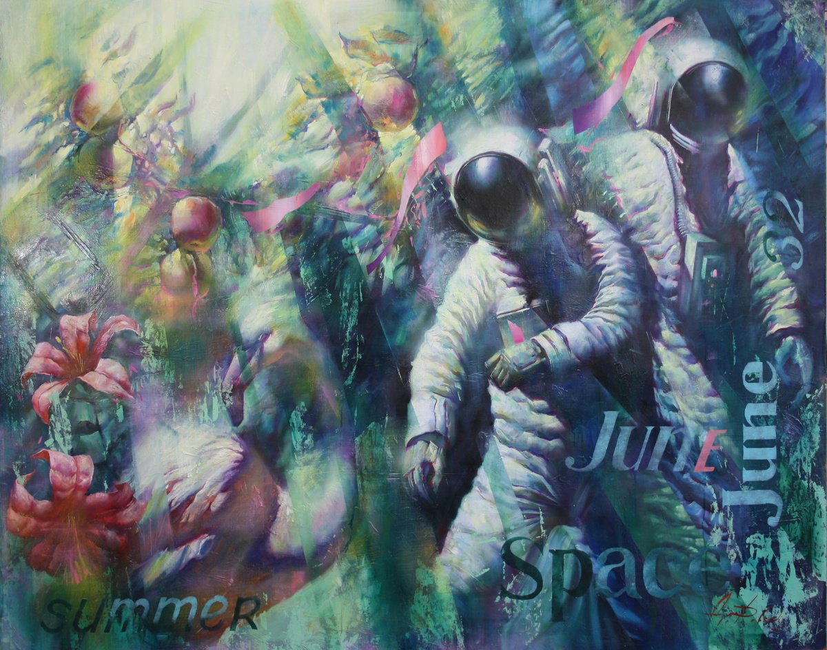 Surrealistic Botanical Oil Painting By Alexandr Dobrodiy, 59 X 47, 32 ????, Original Artwork