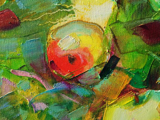 Apples Gifts of Autumn. Original oil painting