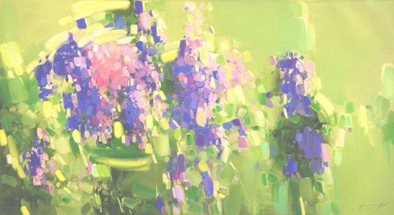 Lavenders Abstract Contemporary art Original oil Painting on Canvas One of a Kind Large size