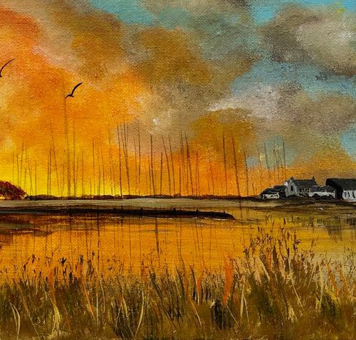 Muddeford on a Panoramic Canvas by Marja Brown