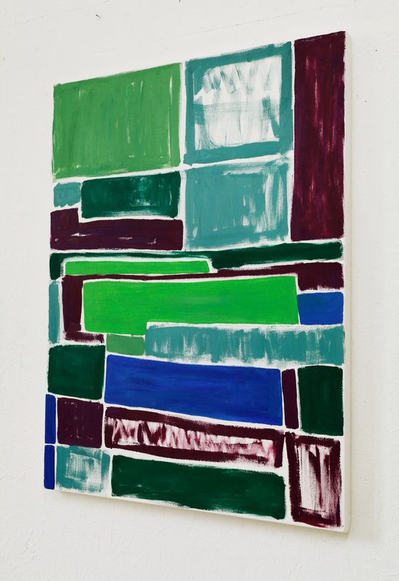 Squares / Green Purple