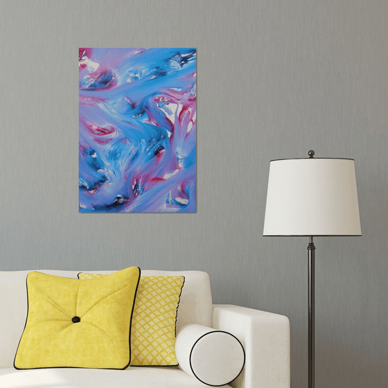 Scent - 50x70 cm, Original abstract painting, oil on canvas