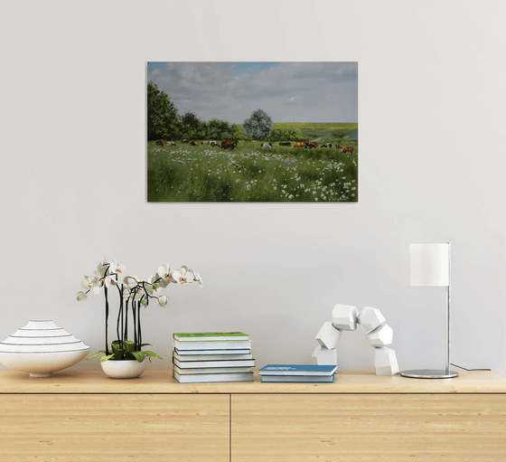 Meadow Landscape with Cattle