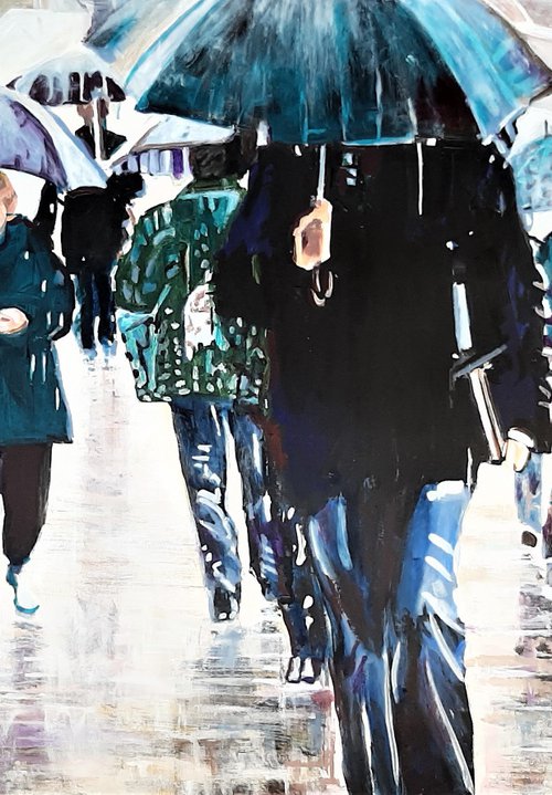 Rainy day / 100 x 60 cm by Alexandra Djokic