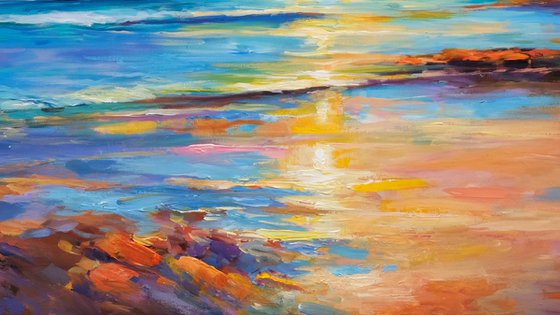 Vibrant Sunset Seascape