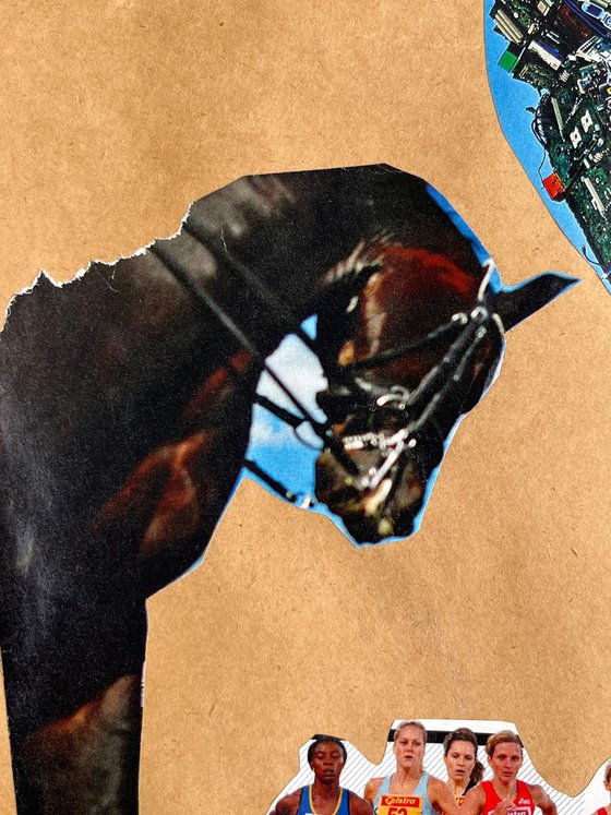 Horses People Collage