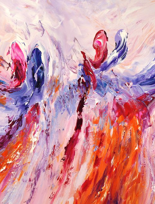 Magenta Abstraction L 1 by Peter Nottrott