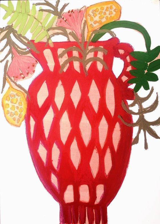 Spanish Red Vase