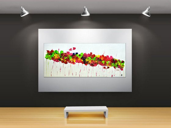 Abstract Summer - modern abstract flower painting