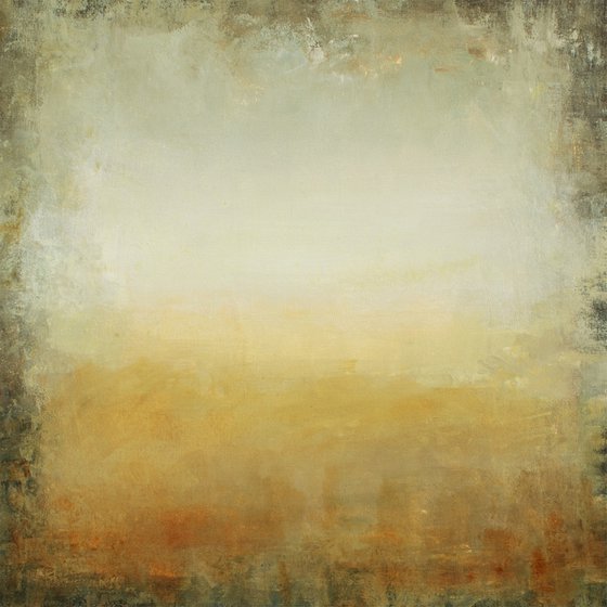 Golden Field 210408, minimalist abstract earth tones