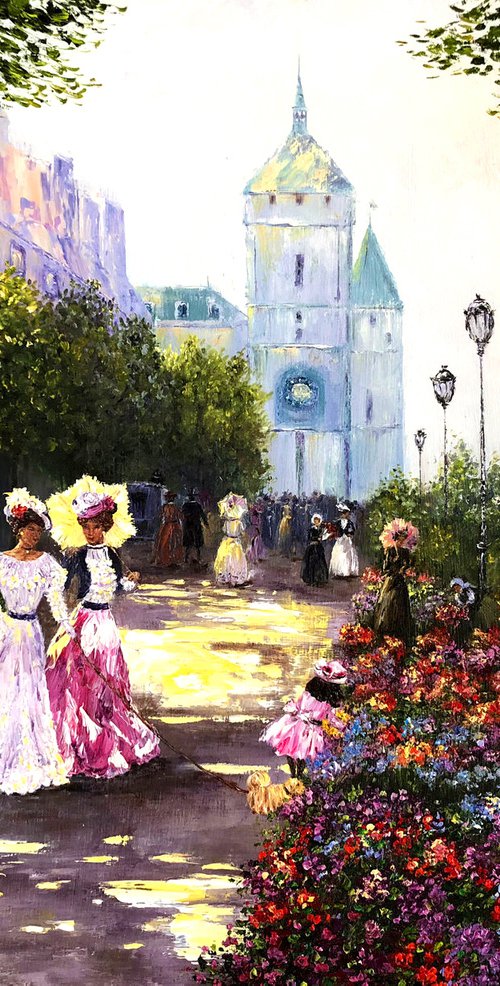 PARISIAN - Street. Women. Dresses. Old city. Walk. Europe. Fashion. by Marina Skromova