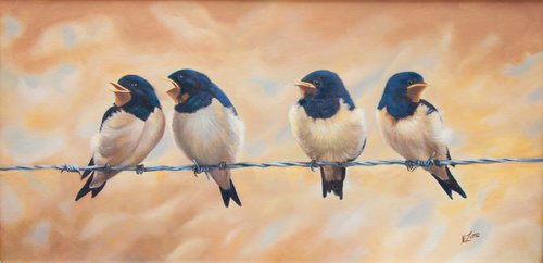 Swallows by Norma Beatriz Zaro