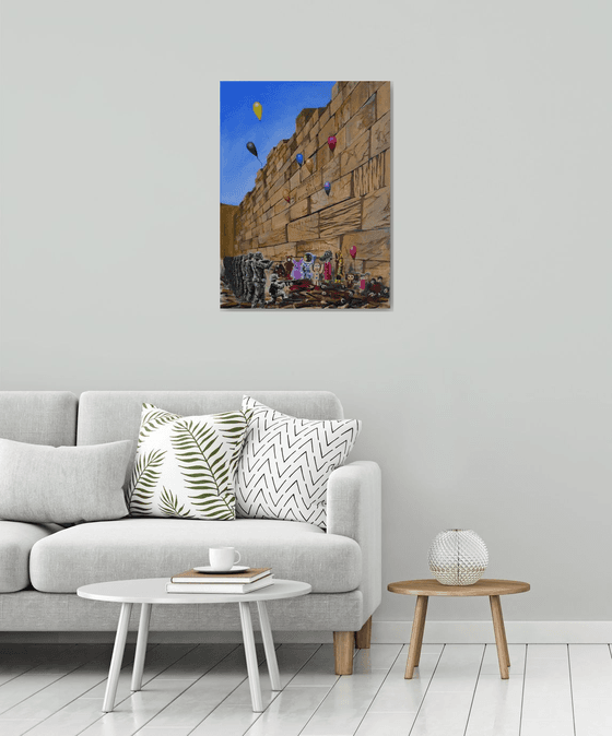 "Wailing Wall" 2023 Acrylic on canvas 80x60