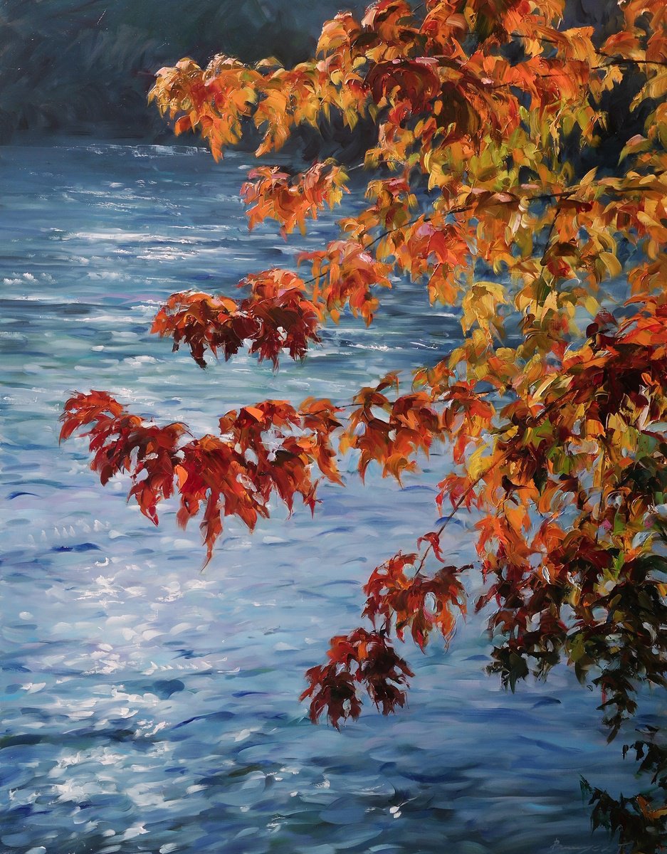 Red Leaves By Gennady Vylusk, 28 X 35, Artwork For Sale On Artfinder