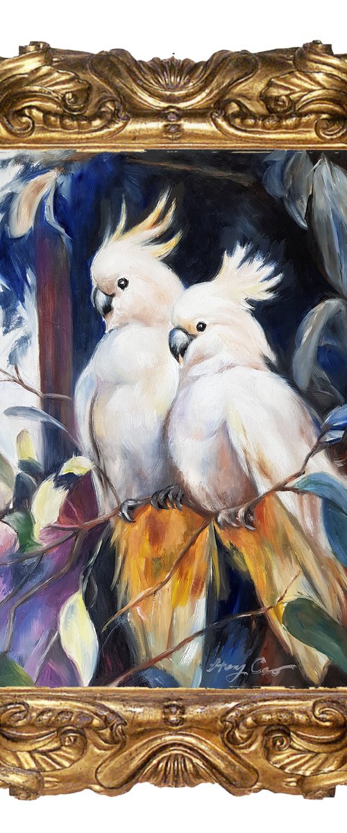 A pair of parrots by Henry Cao