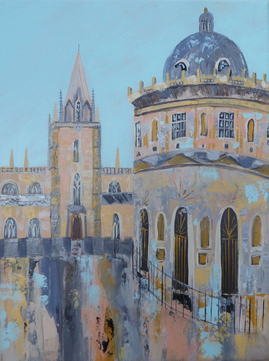 Impressionistic Cityscapes Acrylic Painting By Elaine Allender, 12 X 16, St Mary