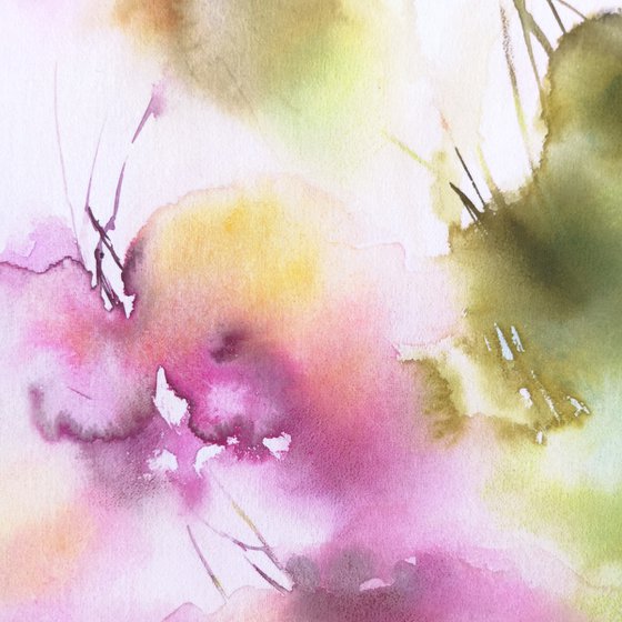 Abstract pink flowers