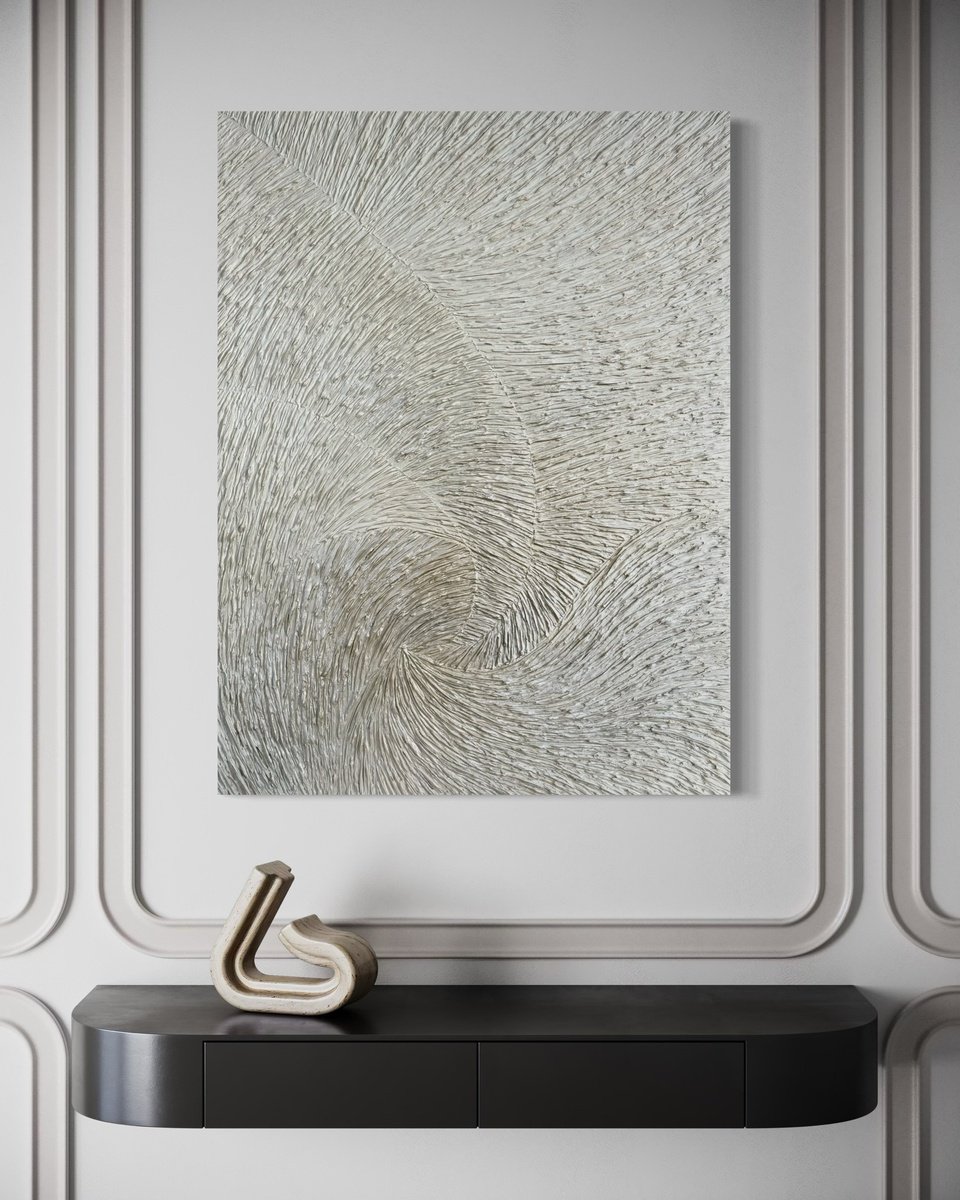 Abstract Acrylic Painting By Daniela Pasqualini, 37 X 49, Muted Symphony, Original Artwork