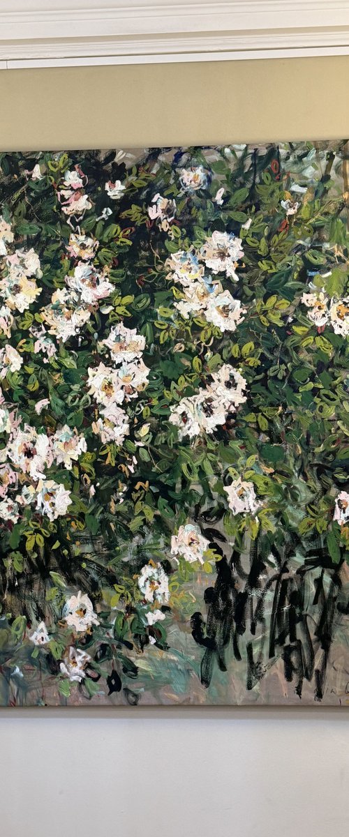 Rose hedge by Lilia Orlova-Holmes
