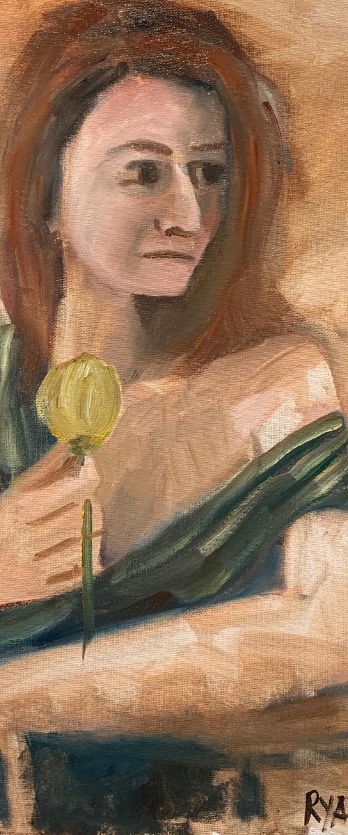 Woman with Tulip by Ryan  Louder