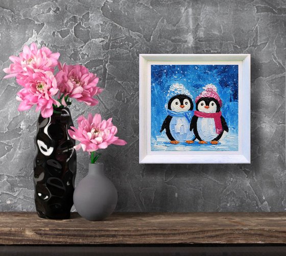 Penguins Painting