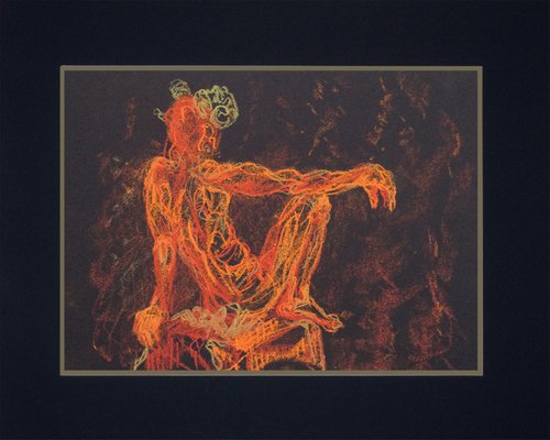 Aries on Fire - male nude by Kathryn Sassall