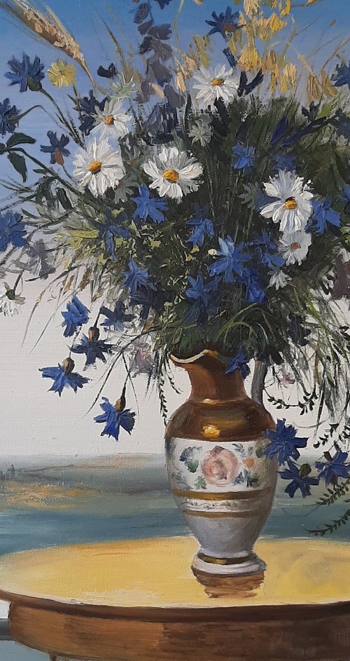 Still life with wild flowers by Dmitrij Tikhov