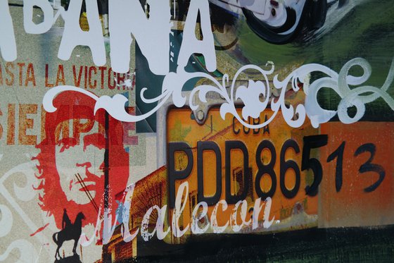 La Habana - Extra Large Collage Painting