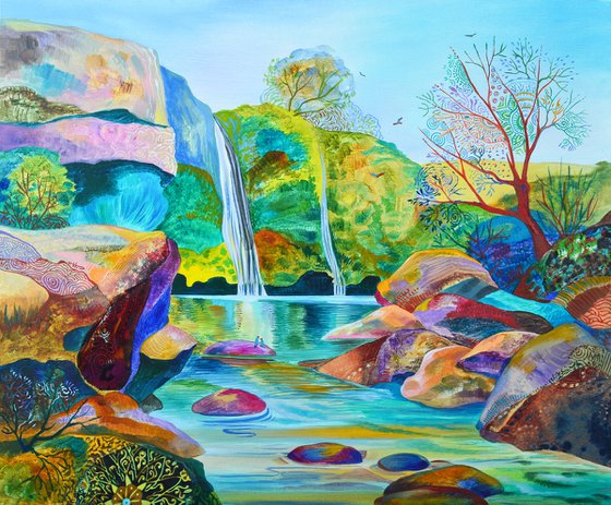 "Spring Waterfalls' Melody"