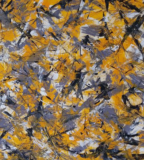 Modern Abstract  ACRYLIC PAINTING on CANVAS by M.Y. by Max Yaskin