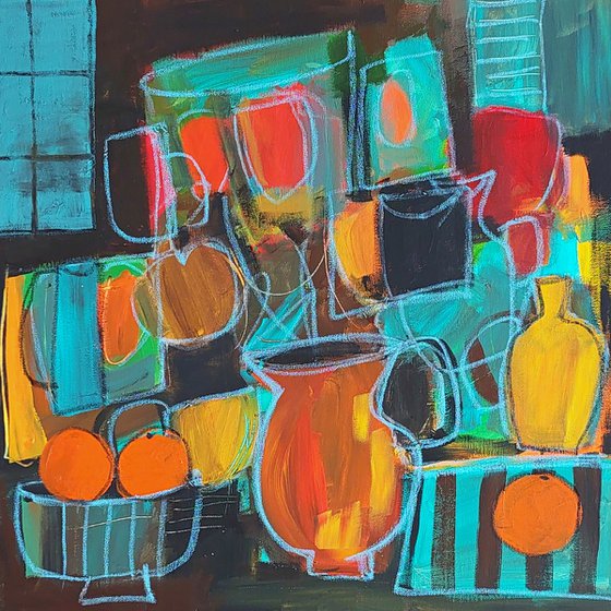 Interior with a Yellow Vase