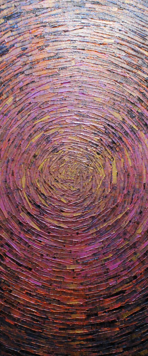 Large shine gold pink orange iridescent colors by Jonathan Pradillon