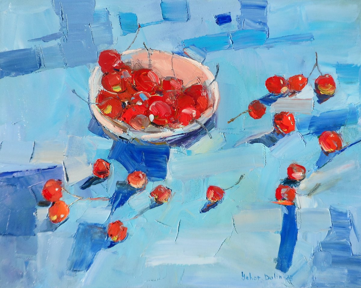 Cherries By Yehor Dulin, 20 X 16, Artwork For Sale On Artfinder
