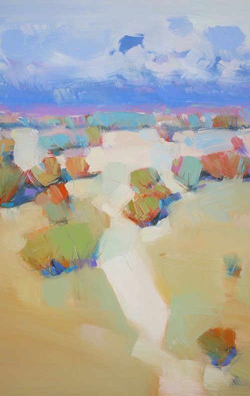Hill, Original oil painting, Handmade artwork, One of a kind by Vahe Yeremyan