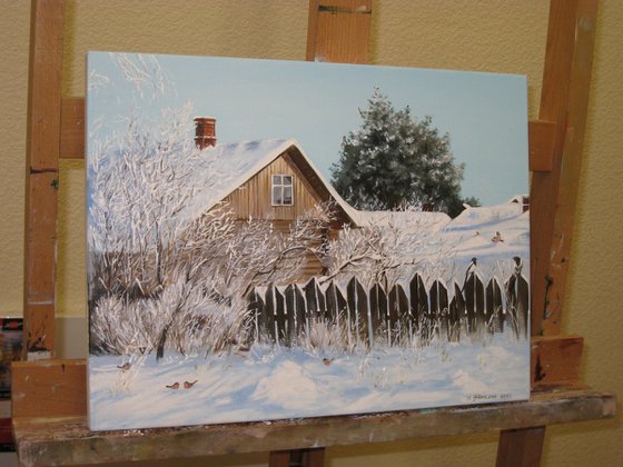 Winter Rural Landscape Art