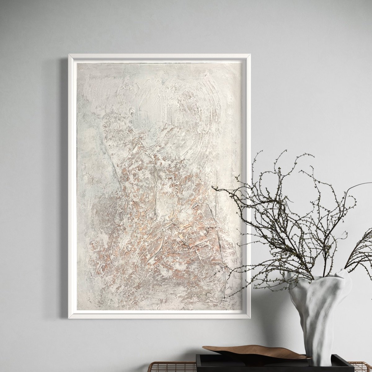 Abstract Acrylic Painting By Mireia Izquierdo, 37 X 26", Paperlight, Original Artwork