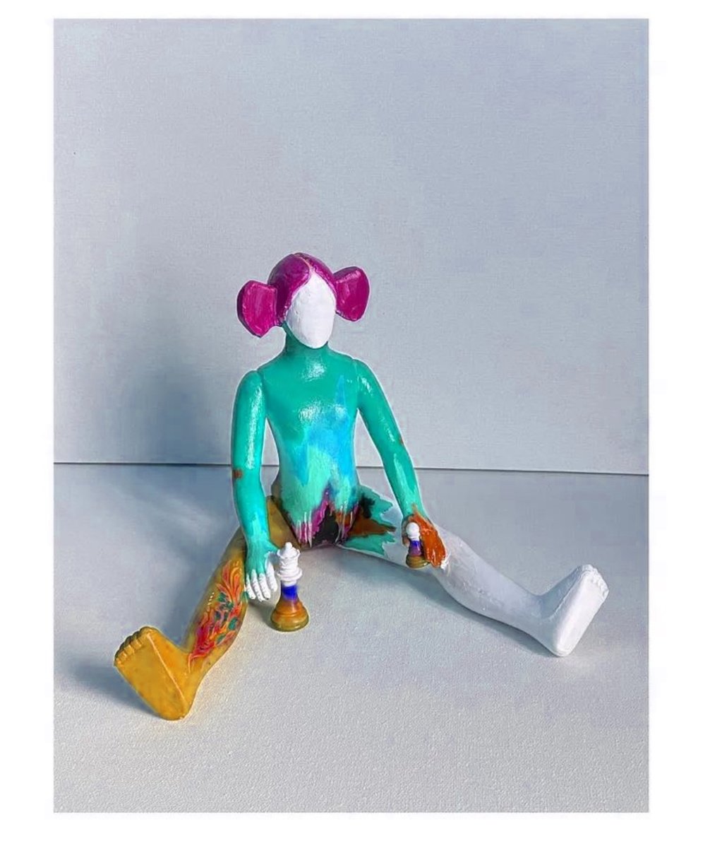 Abstract Portrait Sculpture By Gela Mikava, 11 X 8, Alienation (Reconstructed Body) 3, Original Artwork