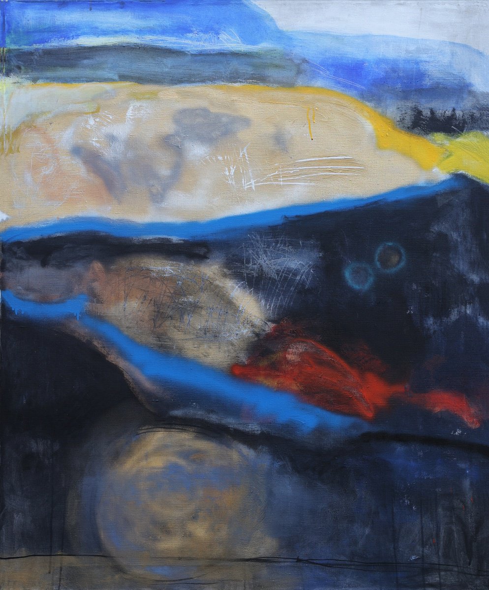  Gold, Black And Blue By Artem Andreichuk, 39 X 47, Artwork For Sale On Artfinder