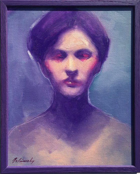Portrait in violet