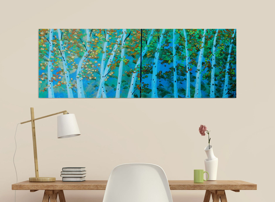 Aspens I & II. Diptych