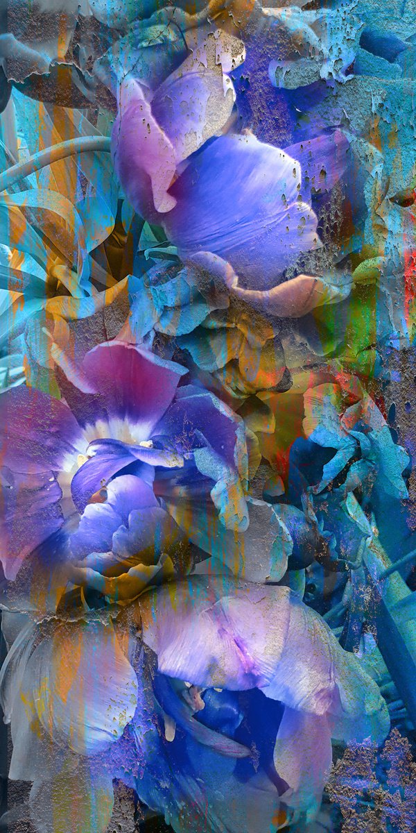 Аzure Spring 1 - photo collage, digital print by Elena Smurova
