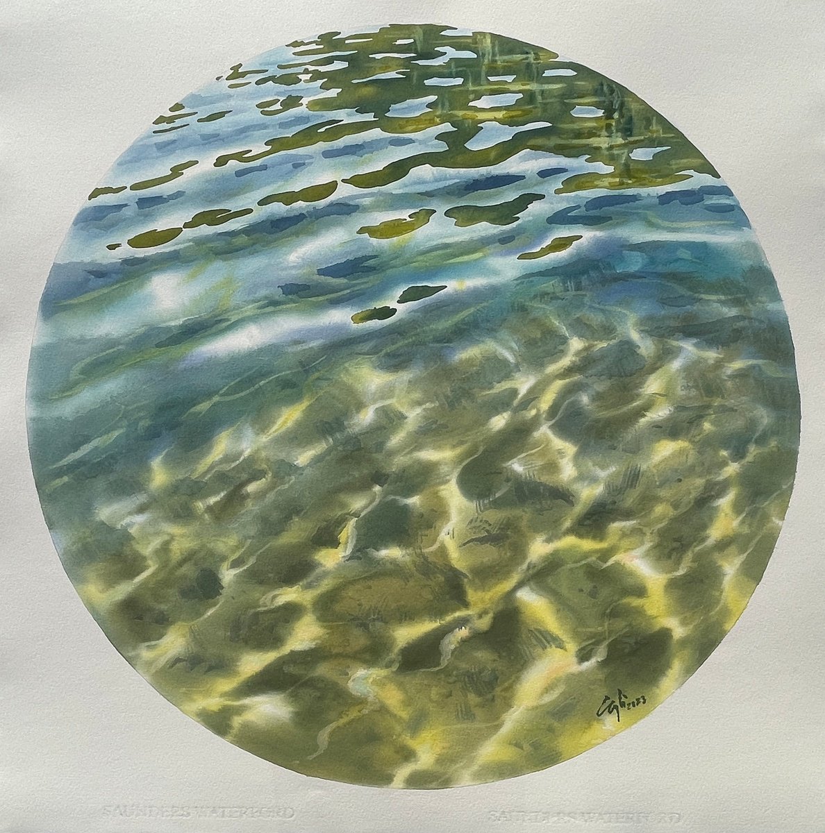 Photorealistic Watercolour , Green Planet By Egle Lipeikaite, 21 X 21, Artwork For Sale On Artfinder