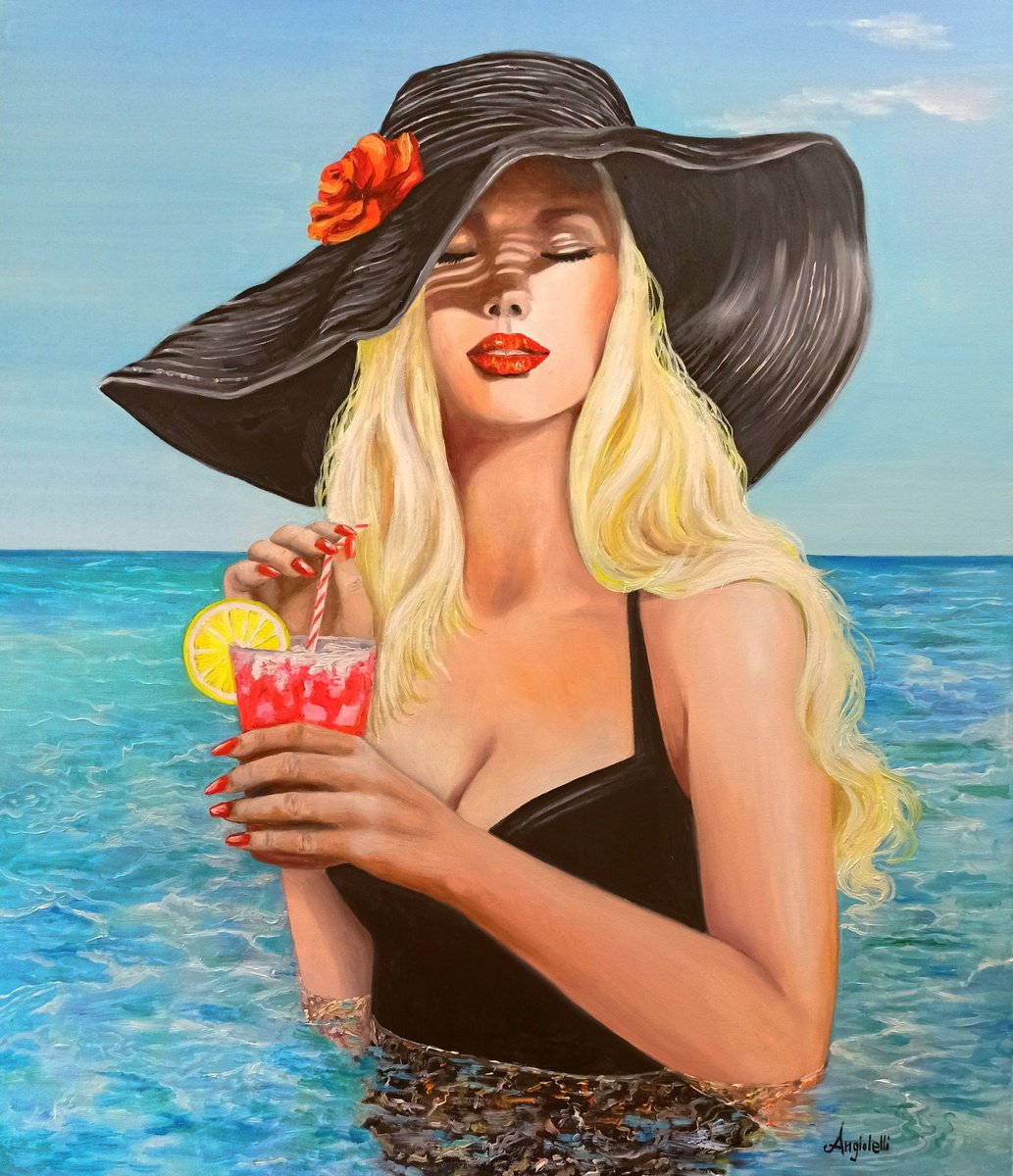 Photorealistic Oil Painting , Summer Portrait By Anna Rita Angiolelli, 24 X 28, Artwork For Sale On Artfinder