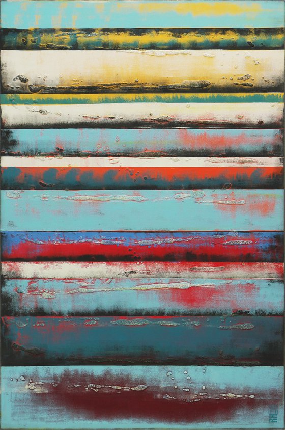 Abstract Modern Painting - Vertical Panels - 80x120cm - Ronald Hunter - 16O