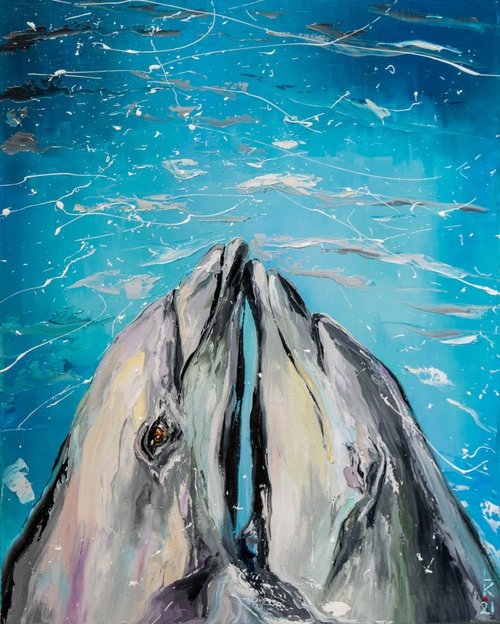 Dolphin love by Liubov Kuptsova