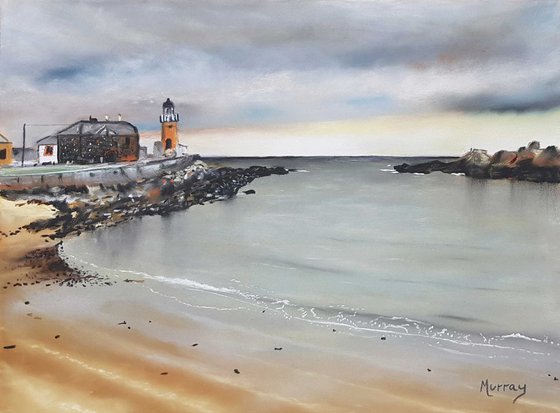 Portpatrick Dumfries Scottish Seascape Framed Painting